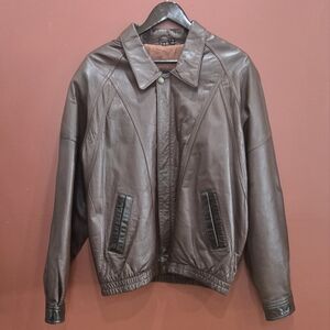 Leather bomber jacket by Beyond Leather